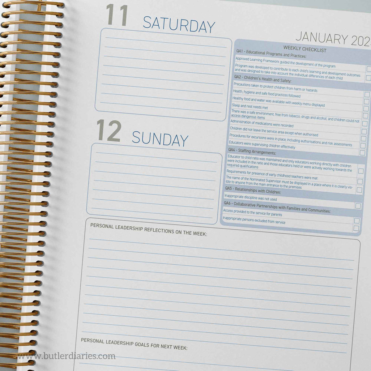 2025 6 Month Nominated Supervisor Diary