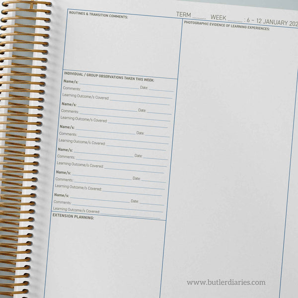 2025 OSHC Weekly Programming & Reflection Diary - Hard Cover Spiral Bound