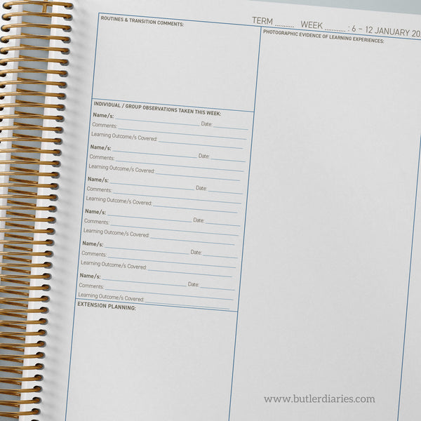 2025 6 Month Weekly Programming and Reflection Child Educator Diary
