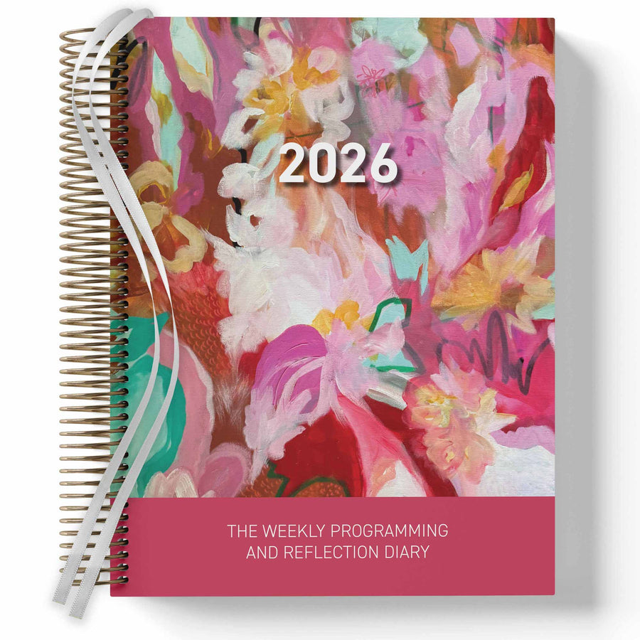 EYLF Weekly Programming and Reflection Child Educator Diary with Dancing with Pink Artwork Cover