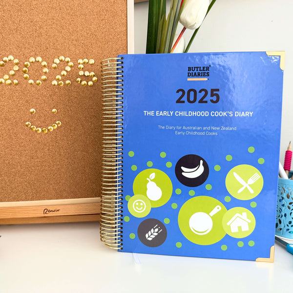 2025 Early Childhood Cook's Diary - Hard Cover Spiral Bound