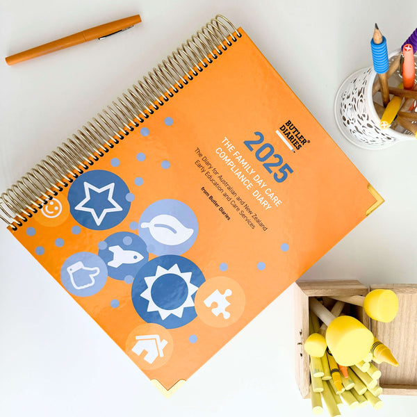 2025 Family Day Care Compliance Diary - Hard Cover Spiral Bound
