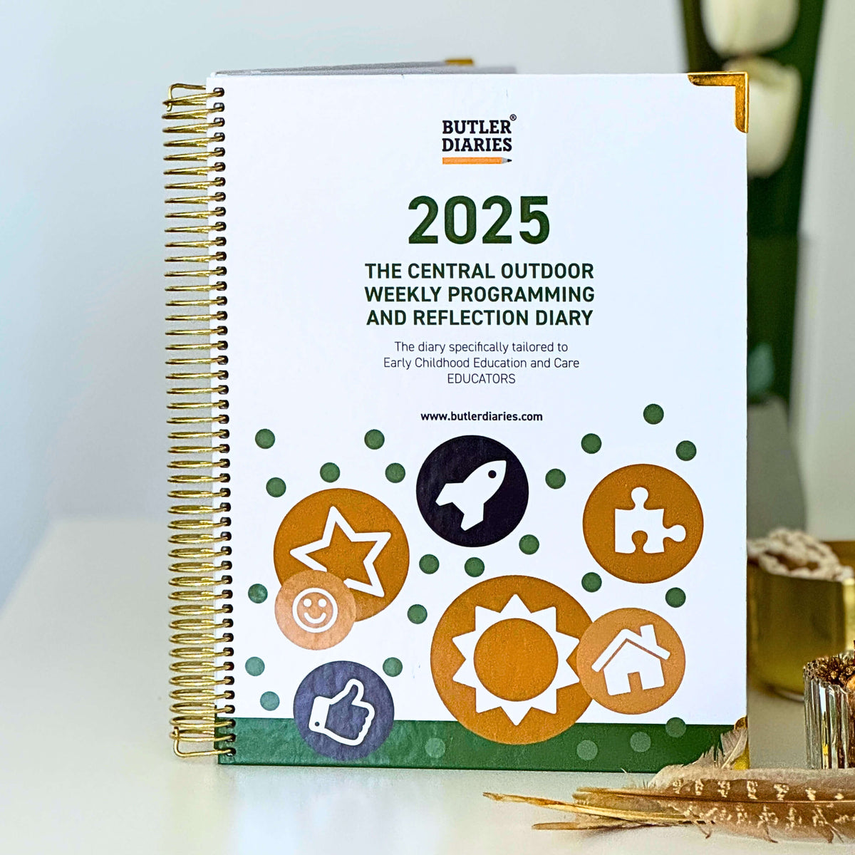2025 Central Outdoor Weekly Programming and Reflection Diary - Hard Cover Spiral Bound