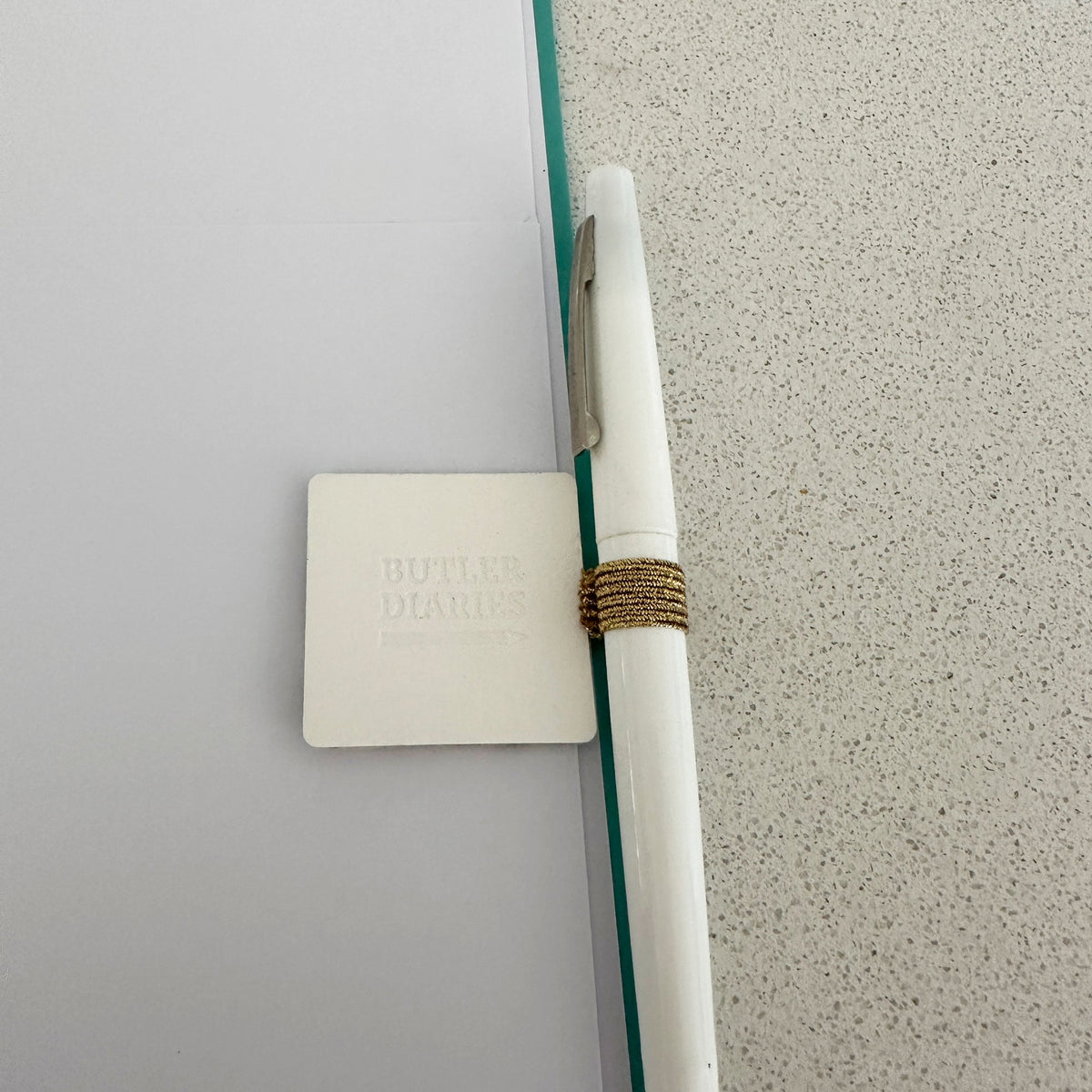 Pen Holder - White and Gold