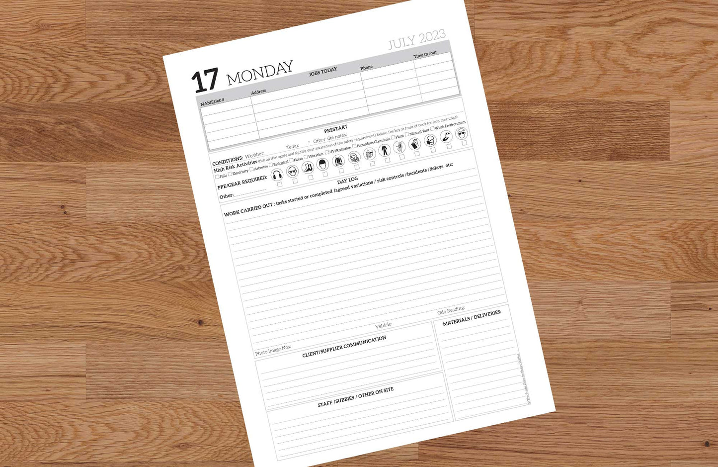 2023 The Tradie Diary