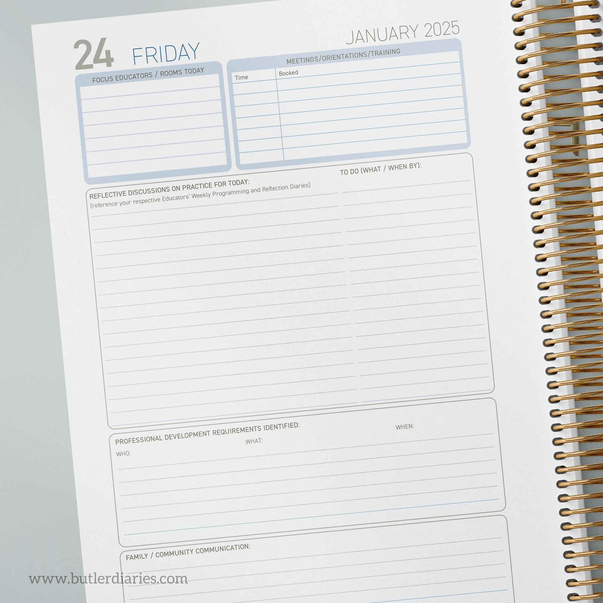 2025 6 Month Educational Leader Diary