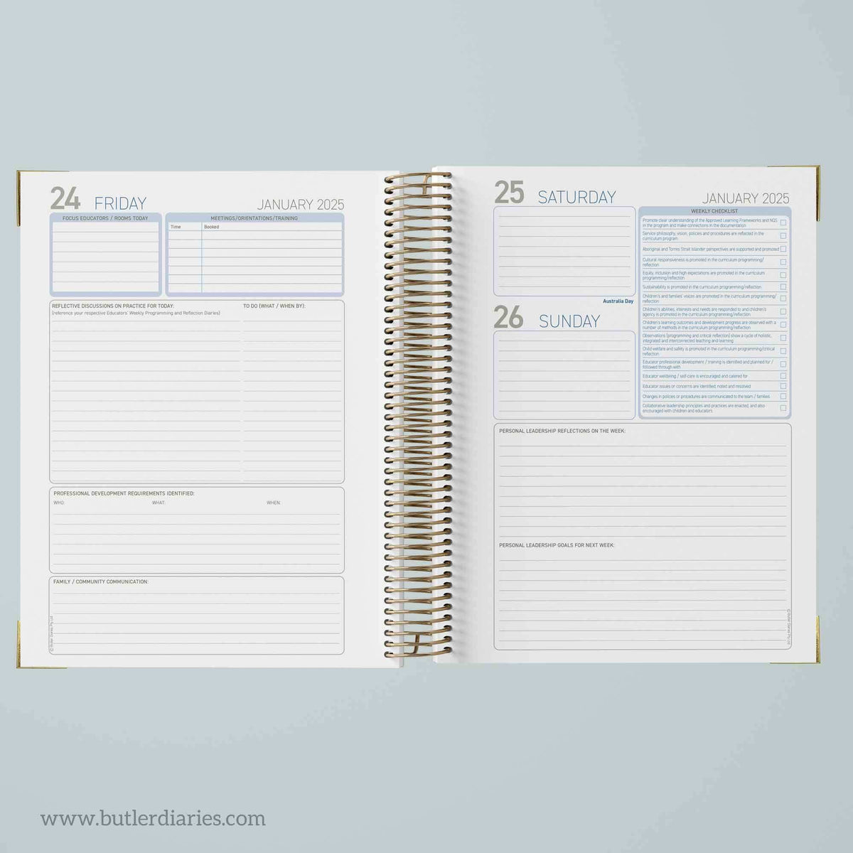 2025 6 Month Educational Leader Diary