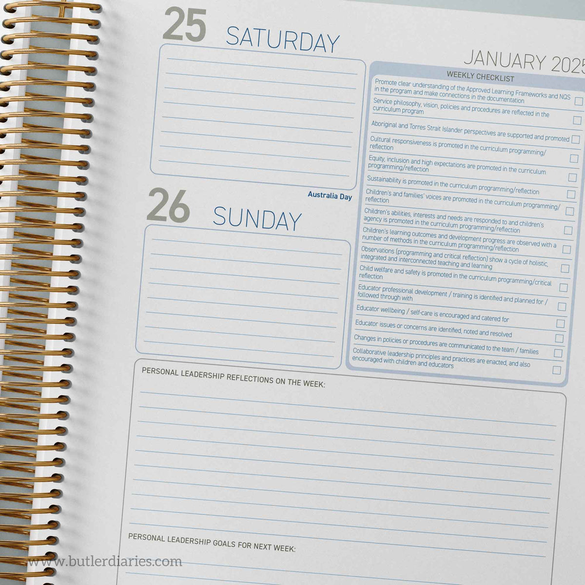 2025 6 Month Educational Leader Diary