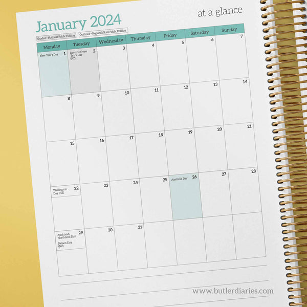 2024 Childcare Centre Diary - Hard Cover Spiral Bound