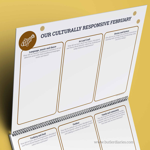 Inside the Culturally Responsive Year Wall Calendar includes prompts and reflection