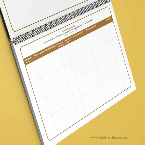 The Cultural Calendar includes a 'how will we plan' section with links back to the QIP