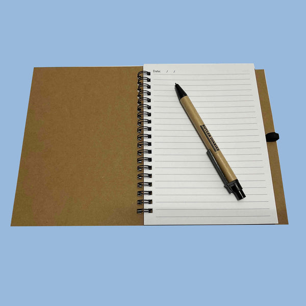 Lined pages in the Jottings Pad with the included pen