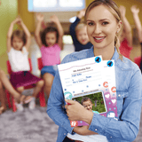 An educator holding her class' My Amazing Year Children's Learning Journals for EYLF