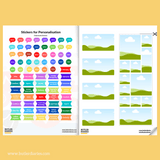 Stickers and Templates included in the Programming and Reflection Printer Pack for Print Ready Photo Evidence