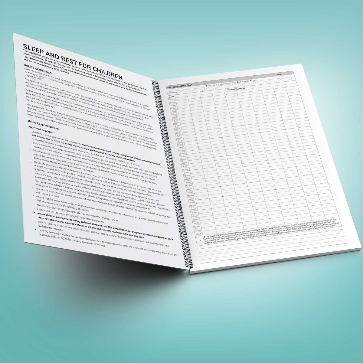 Sleep and Rest Check Log Book