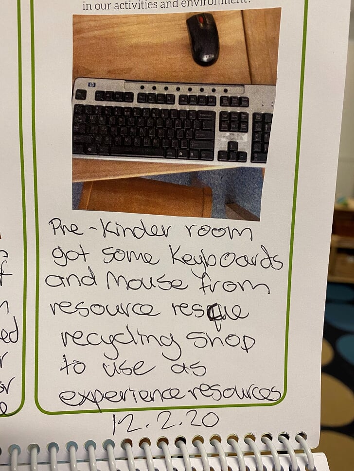 An example of 'Reuse' inside the Our Sustainable Year Wall Calendar