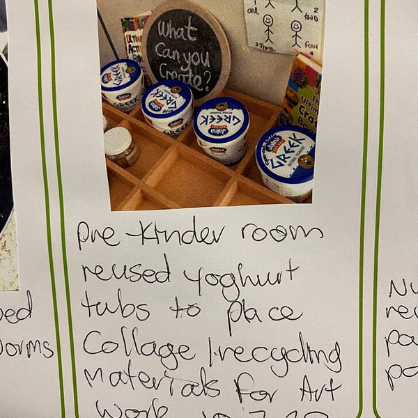 An example of 'Reuse' inside the Our Sustainable Year Wall Calendar