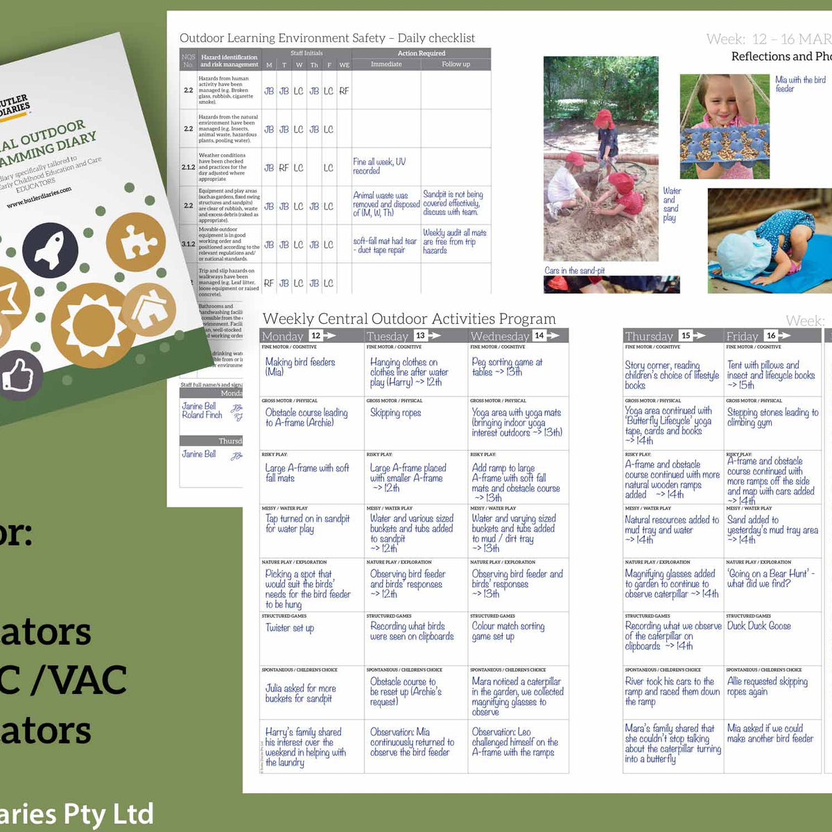 Central Outdoor Weekly Programming and Reflection Diary - Butler Diaries
