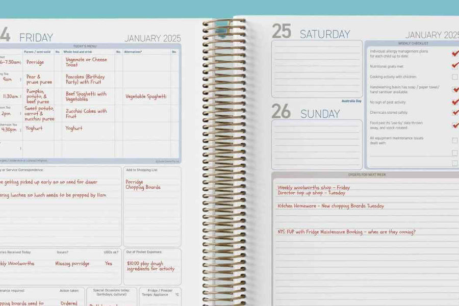 A Peek into the Early Childhood Cook Diary for ECEC with Examples