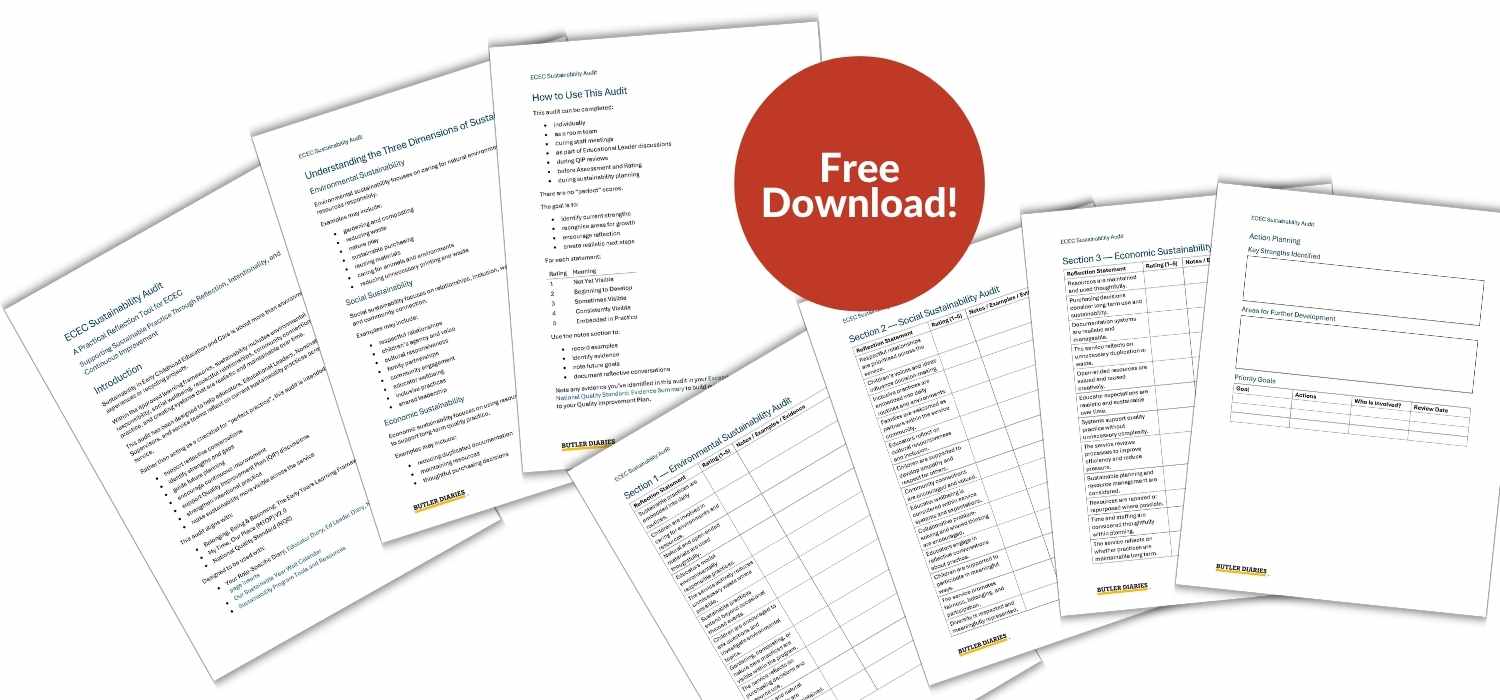 Download Sustainability Audit: The Three Dimensions of Sustainability in ECEC