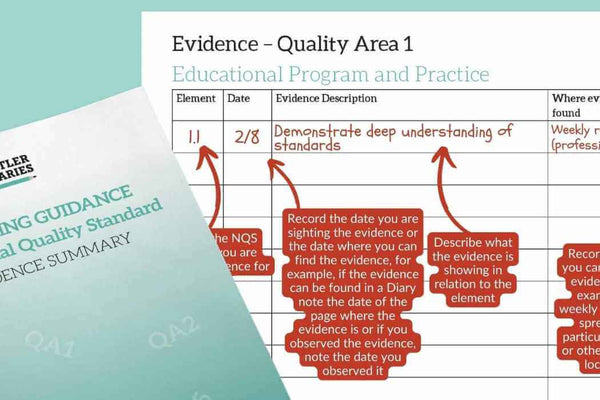 How to complete the Exceeding Guidance for National Quality Standard: Evidence Summary