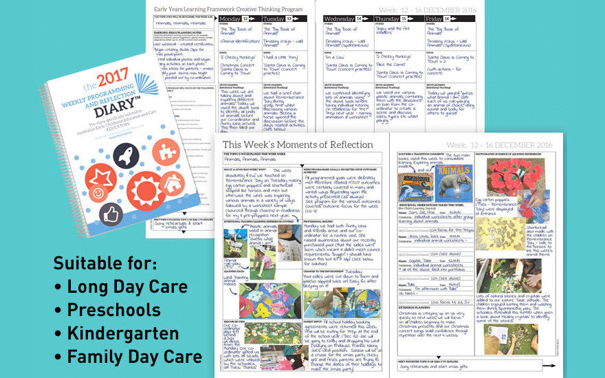 example of the Weekly Programming and Reflection Diary - Butler Creative Childcare Resources