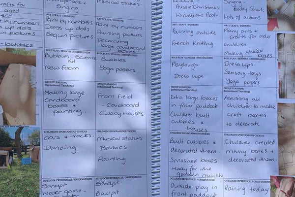 Where to find examples of the OSHC Weekly Programming and Reflection Diary?