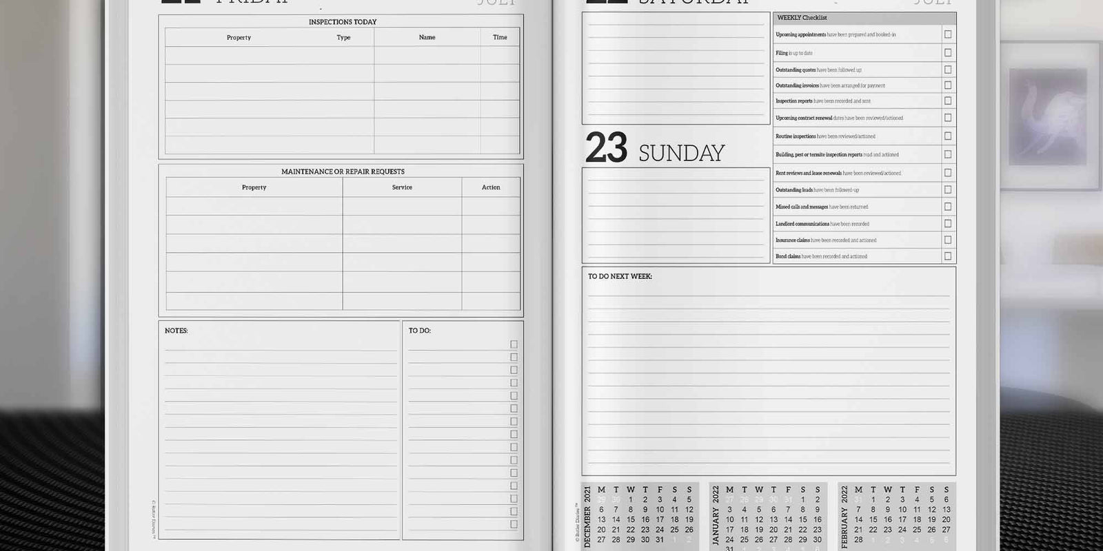 Where are the Professional Diaries and Nanny Diary?