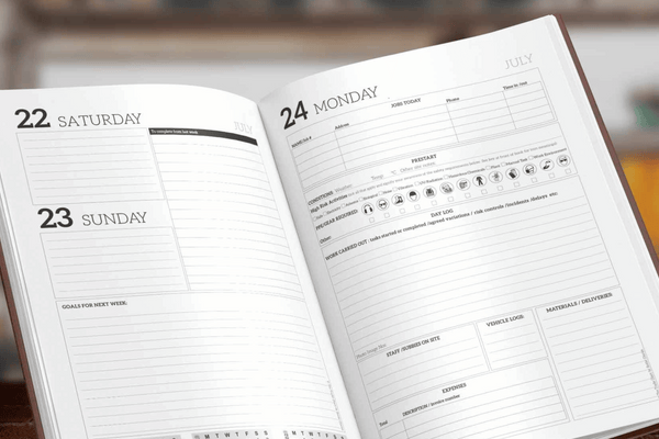 10 Reasons to use a Diary for your Trade Business
