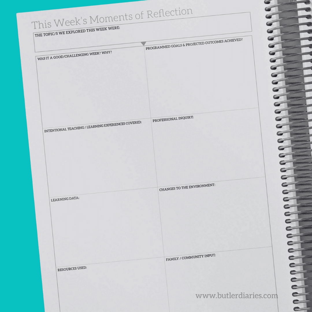 Critical Reflection Bundle OSHC – Butler Diaries