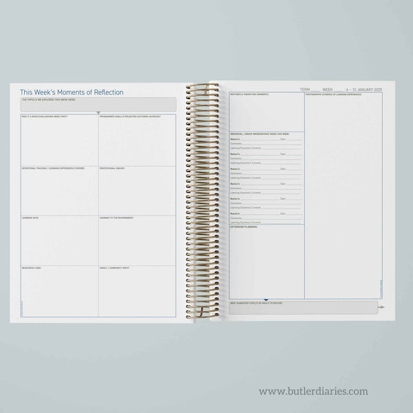 2025 OSHC Weekly Programming & Reflection Diary - Hard Cover Spiral Bound