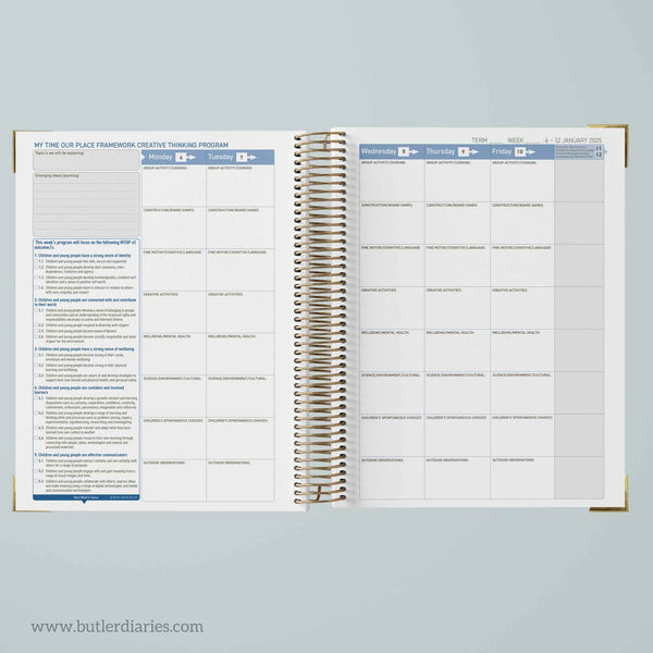 2025 OSHC Weekly Programming & Reflection Diary - Hard Cover Spiral Bound