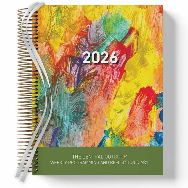 Central Weekly Programming and Reflection Diary for EYLF Educators with Children's Artwork Cover