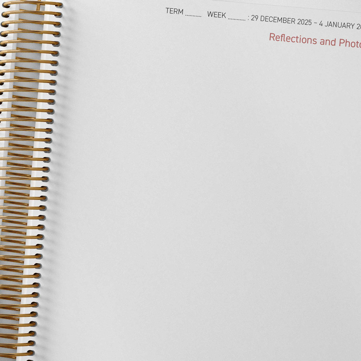 Open reflections and photos inside the Central Outdoor Weekly Programming and Reflection Diary