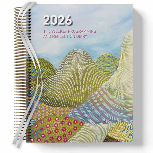 Weekly Programming and Reflection Child Educator Diary with Glasshouse Mountains Artwork Cover