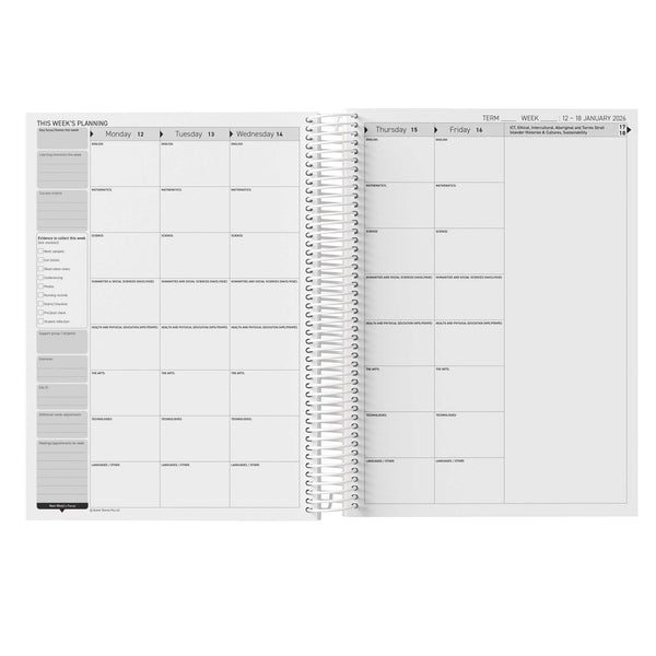 2026 Weekly Teacher Planning and Reflection Diary