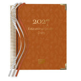Orange educational leader diary for 2027 on a white background