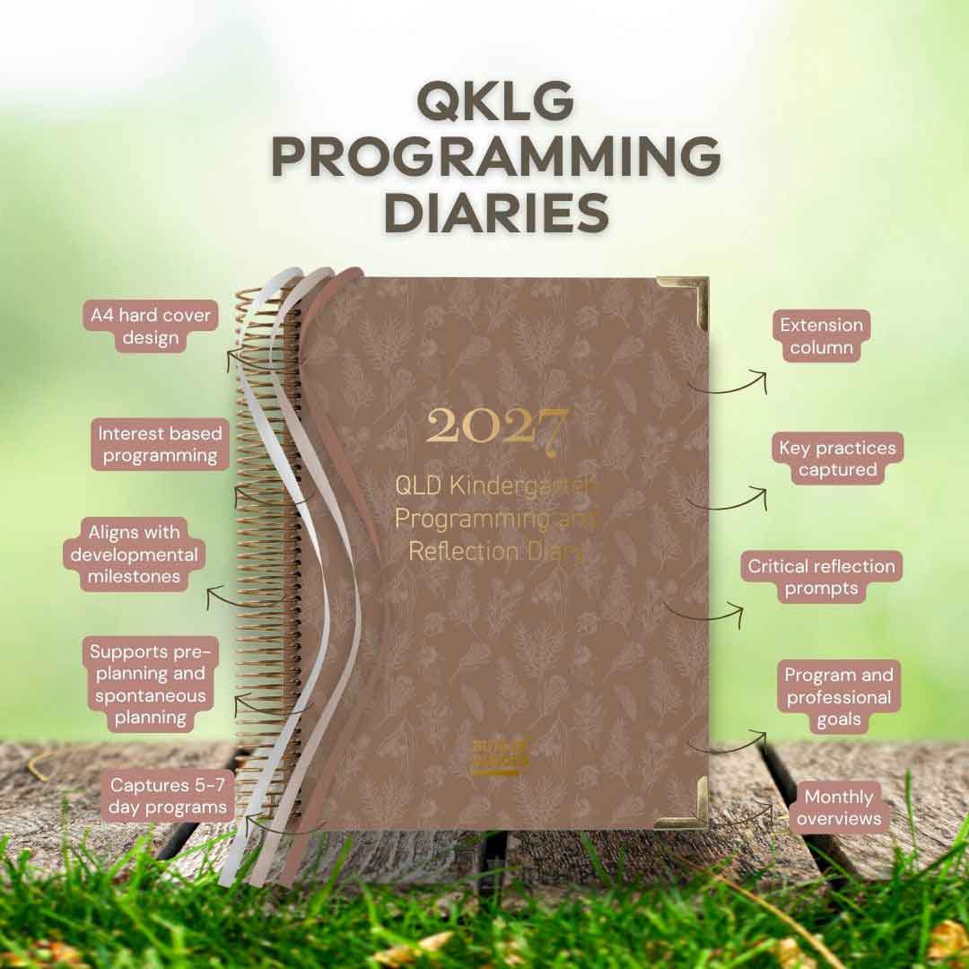 2027 QKLG Programming Diaries with features highlighted on a green background