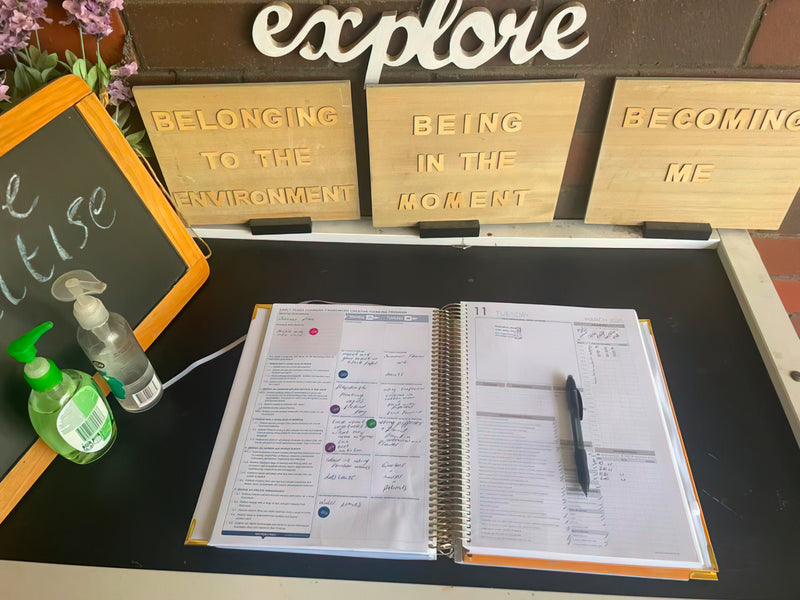 Example of a display with the Weekly Programming Diary and FDC Compliance Diary Being Used Together