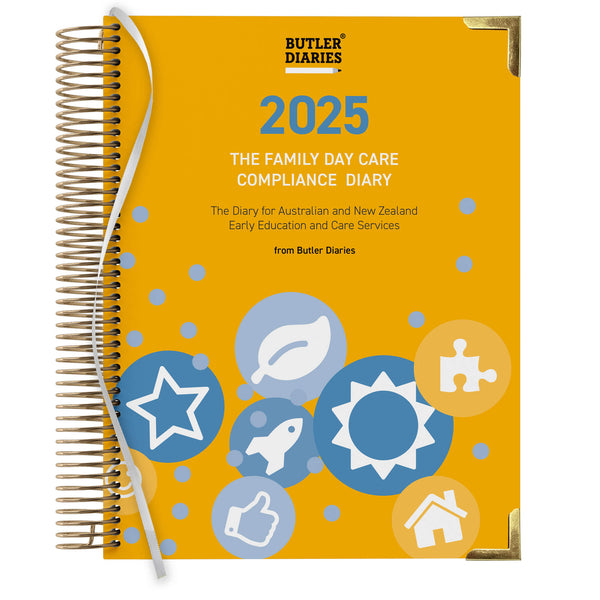 2025 Family Day Care Compliance Diary - Hard Cover Spiral Bound
