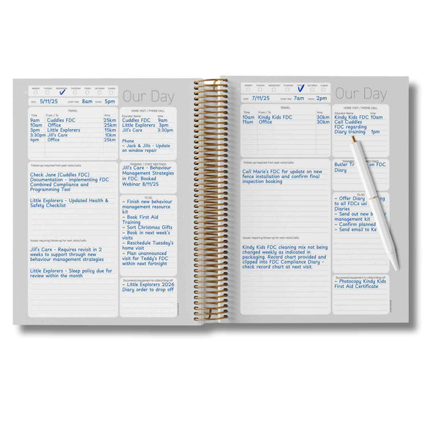 Family Day Care Co-ordinator Diary