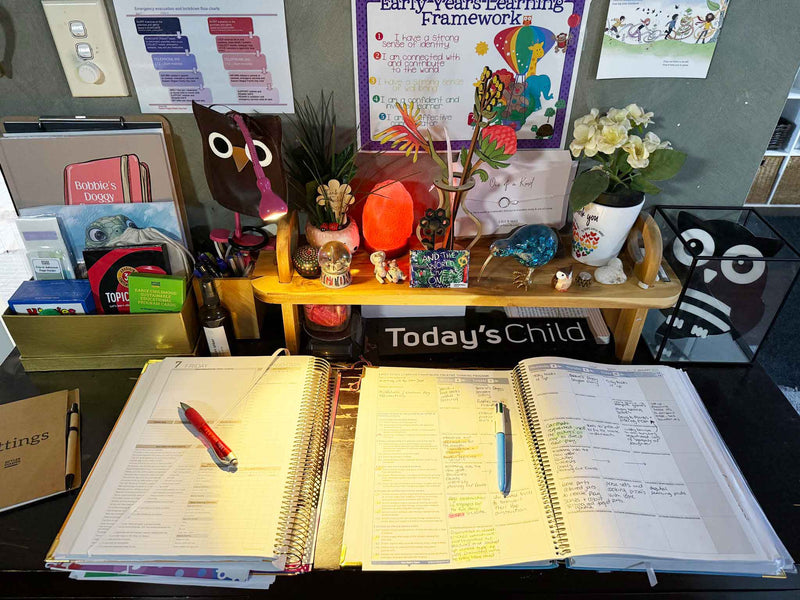 Example of a display with the Weekly Programming Diary and FDC Compliance Diary Being Used Together