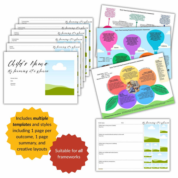 Child Summative Assessment Digital Templates