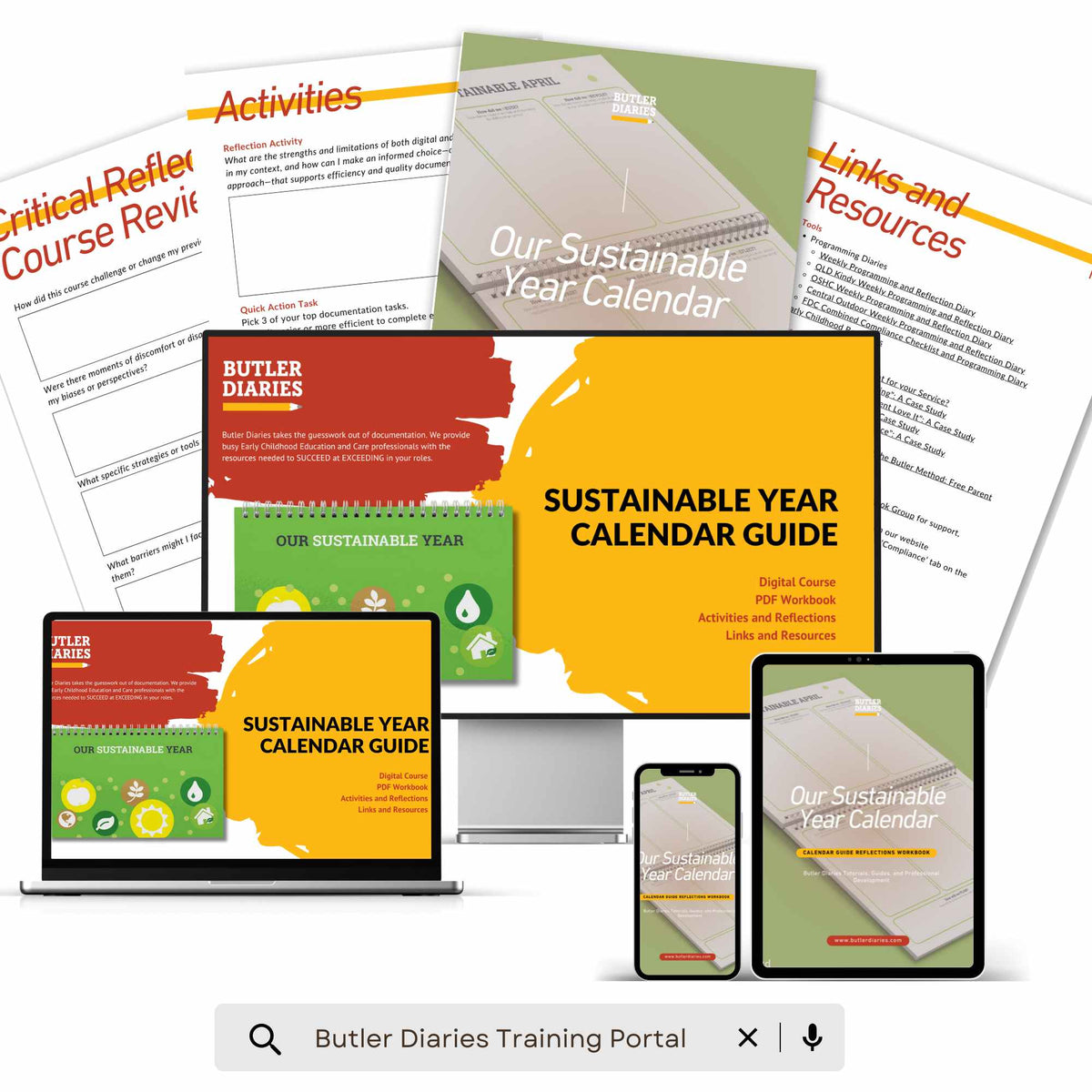 Our Sustainable Year Calendar Guide - Digital Course includes the digital course and workbook