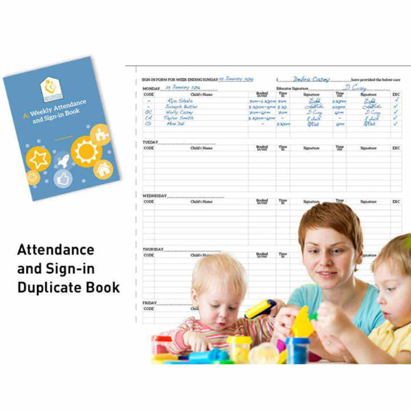 A: FDC Weekly Attendance and Sign-In Duplicate Book