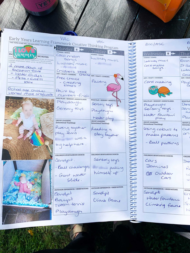 Example from Weekly Programming and Reflection Diary program pages