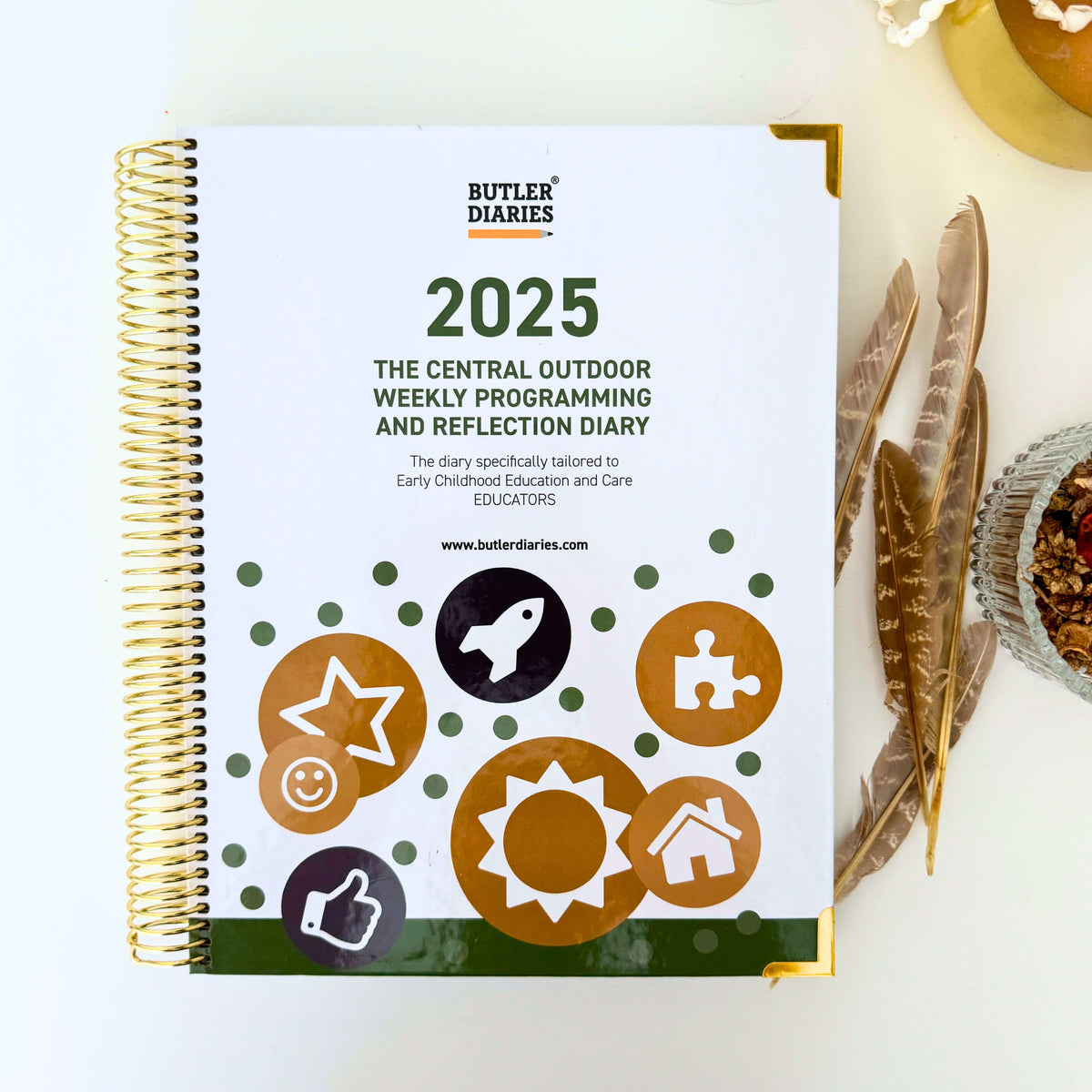 2025 Central Outdoor Weekly Programming and Reflection Diary - Hard Cover Spiral Bound