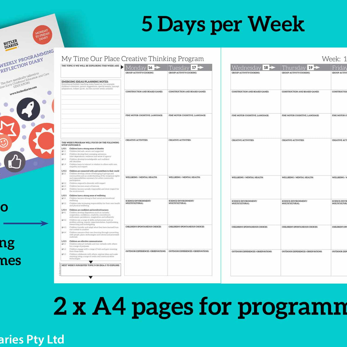 2023 OSHC Weekly Programming & Reflection Diary - Butler Diaries