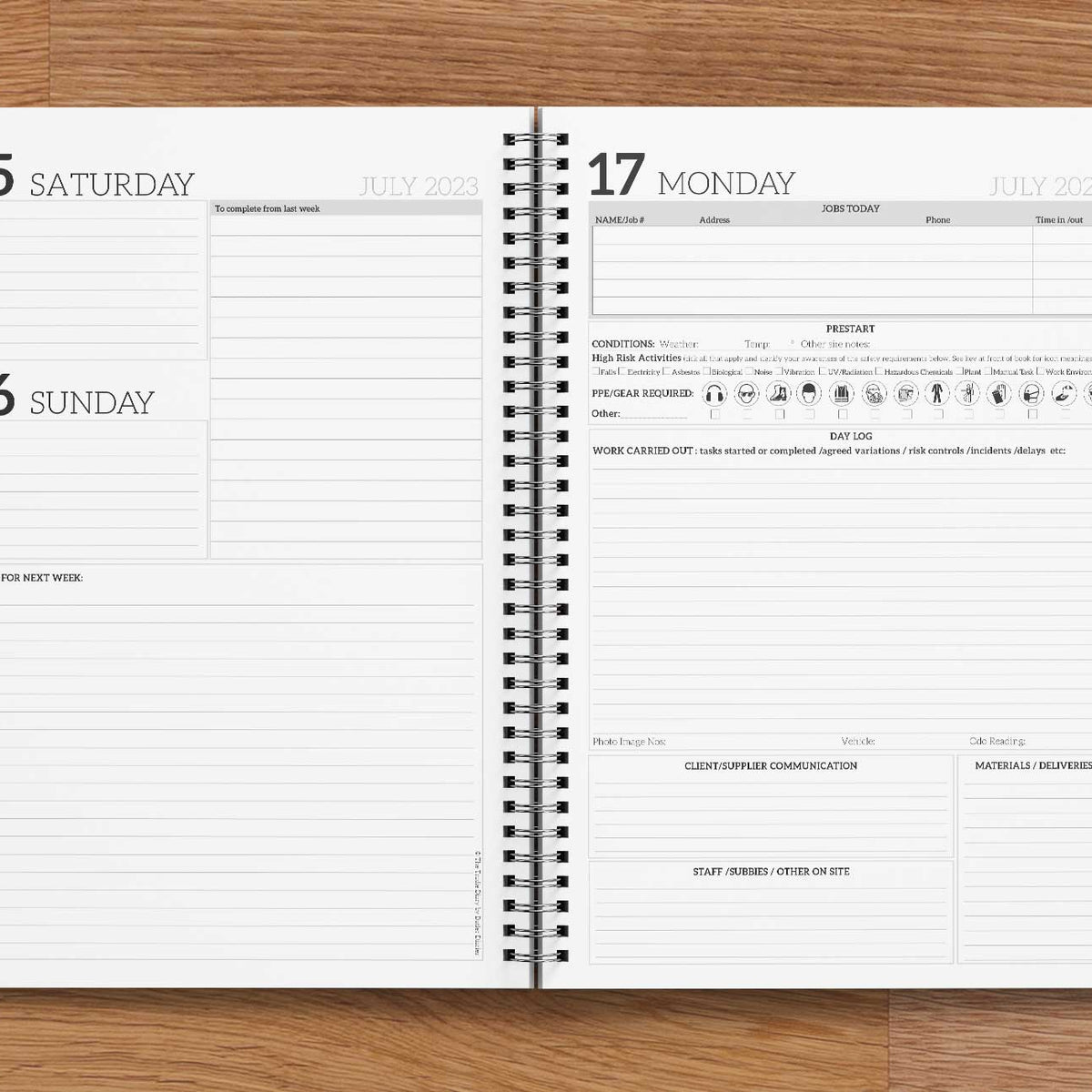 2023 The Tradie Diary