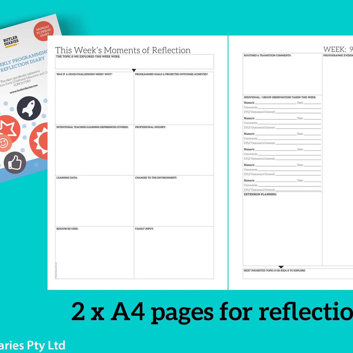 2023 Weekly Programming and Reflection Diary (Calendar Year) - Butler Diaries